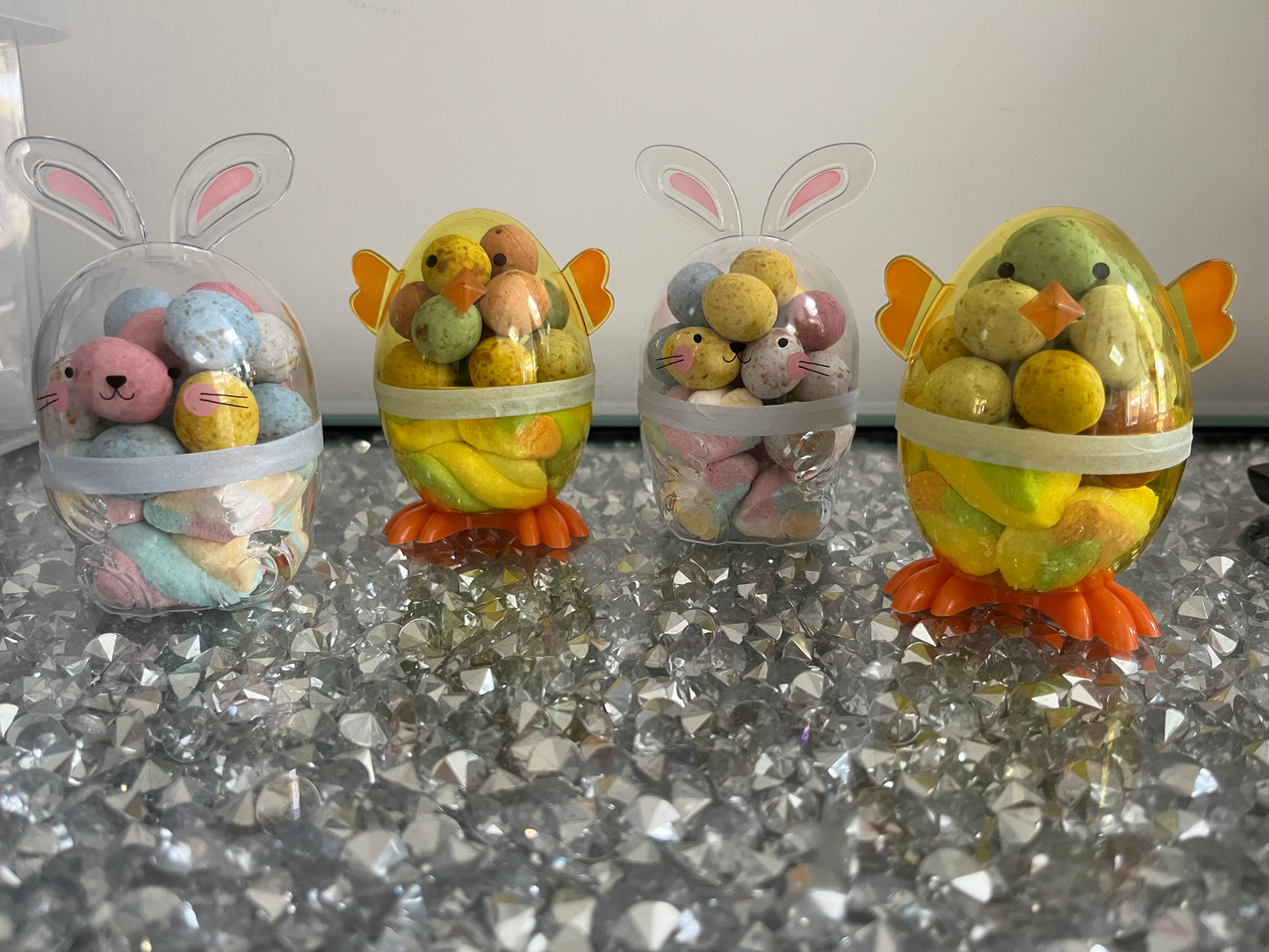 Easter chick and bunny eggs
