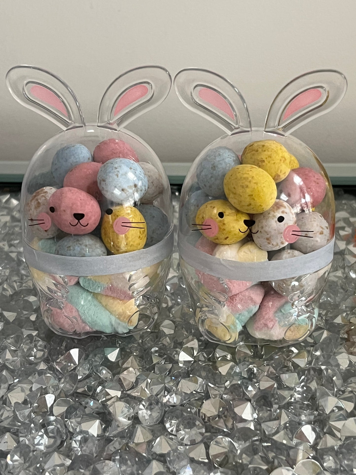 Easter chick and bunny eggs