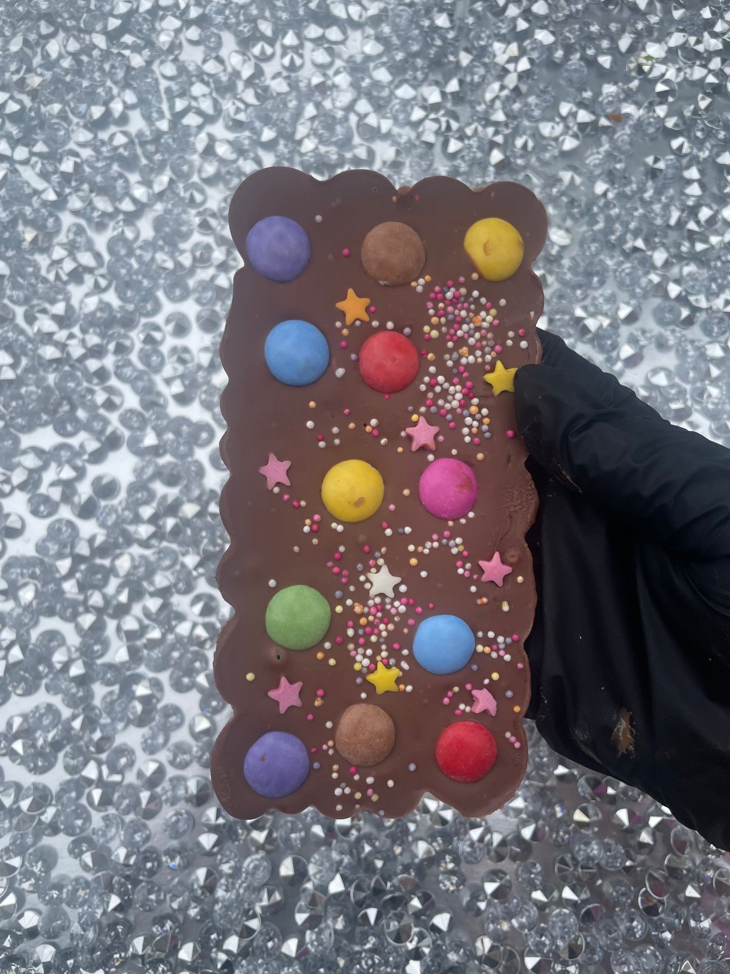 Smartie chocolate slab