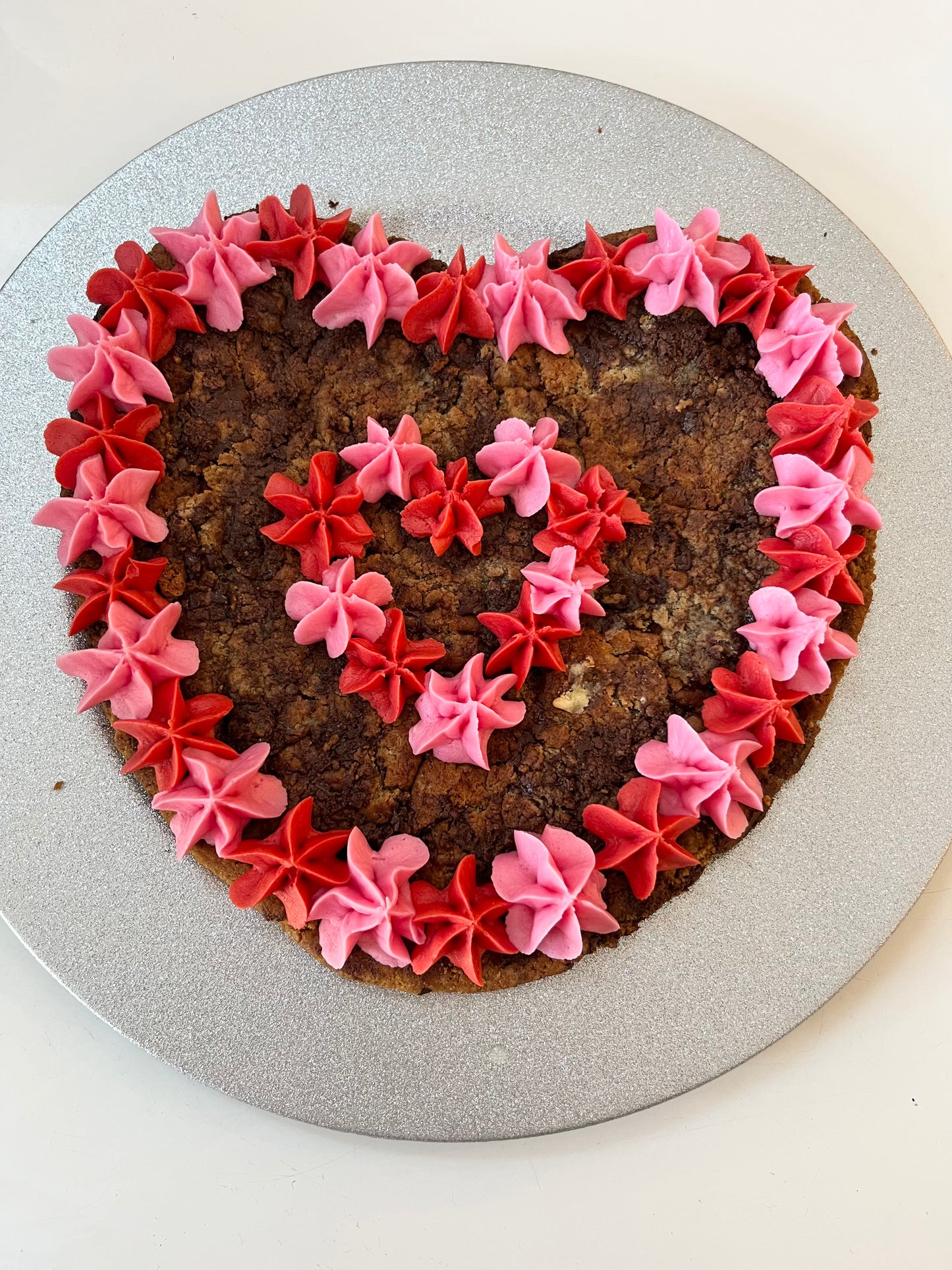 Giant milk chocolate heart cookie