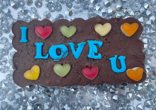 Personalised chocolate slabs