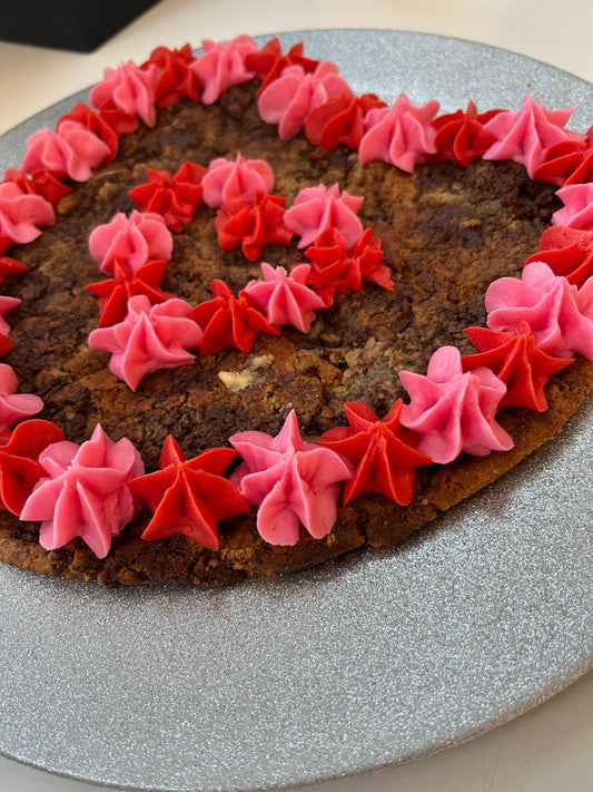 Giant milk chocolate heart cookie
